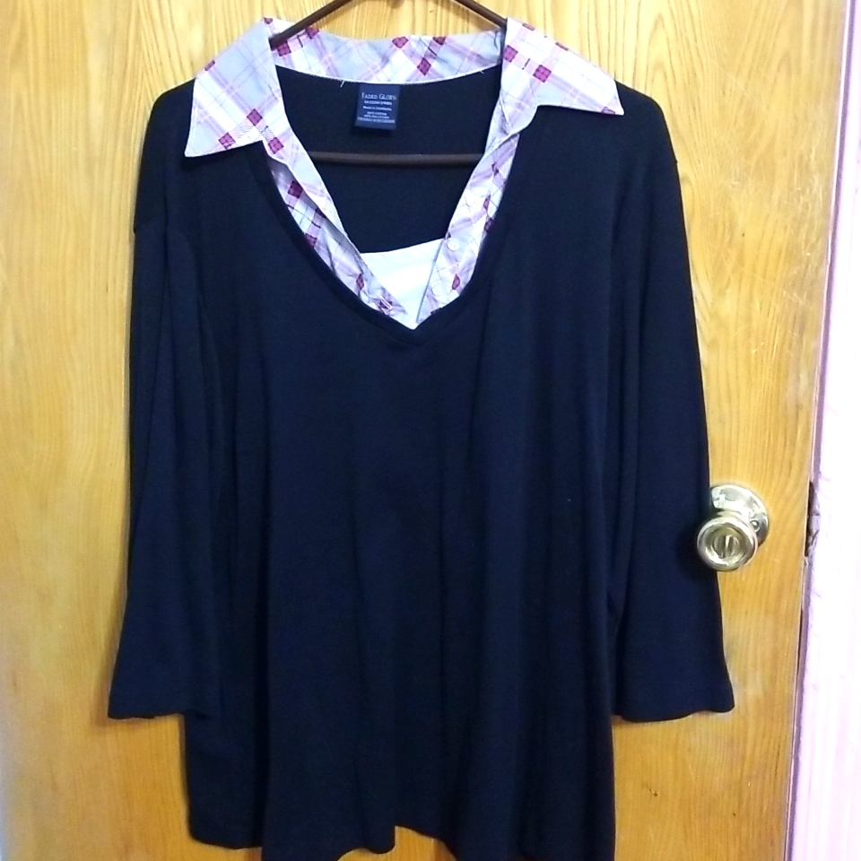 3x Faded Glory Black Shirt